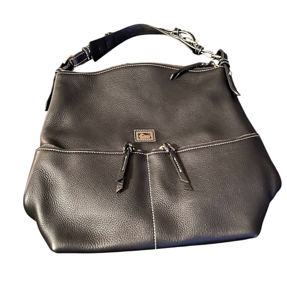 Dooney & Burke Vintage New Shopper Purse Bag Black Pebbled Leather NWOT